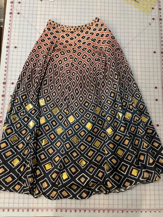 Dresses & Skirts - BOHO Full, silky maxi skirt with metallic accents